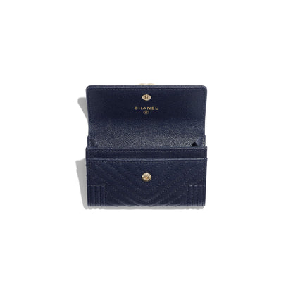 Chanel Boy Chanel Flap Card Holder Black
