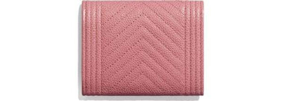 Chanel Boy Small Flap Wallet Pink