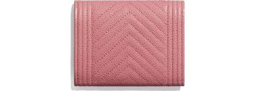 Chanel Boy Small Flap Wallet Pink