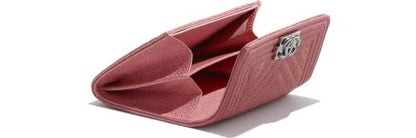 Chanel Boy Small Flap Wallet Pink