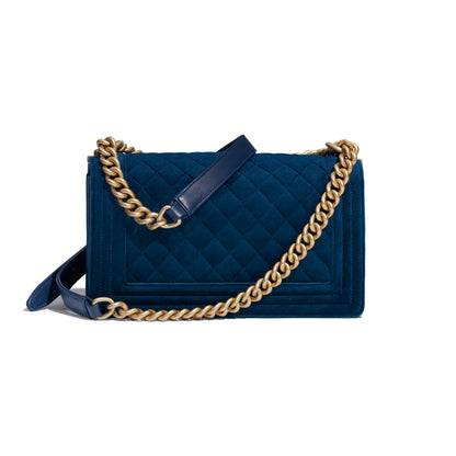 Chanel Boy Medium HandBag Blue