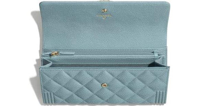 Chanel Le Boy Wallet On Chain – WOC Gold-Tone Metal Blue