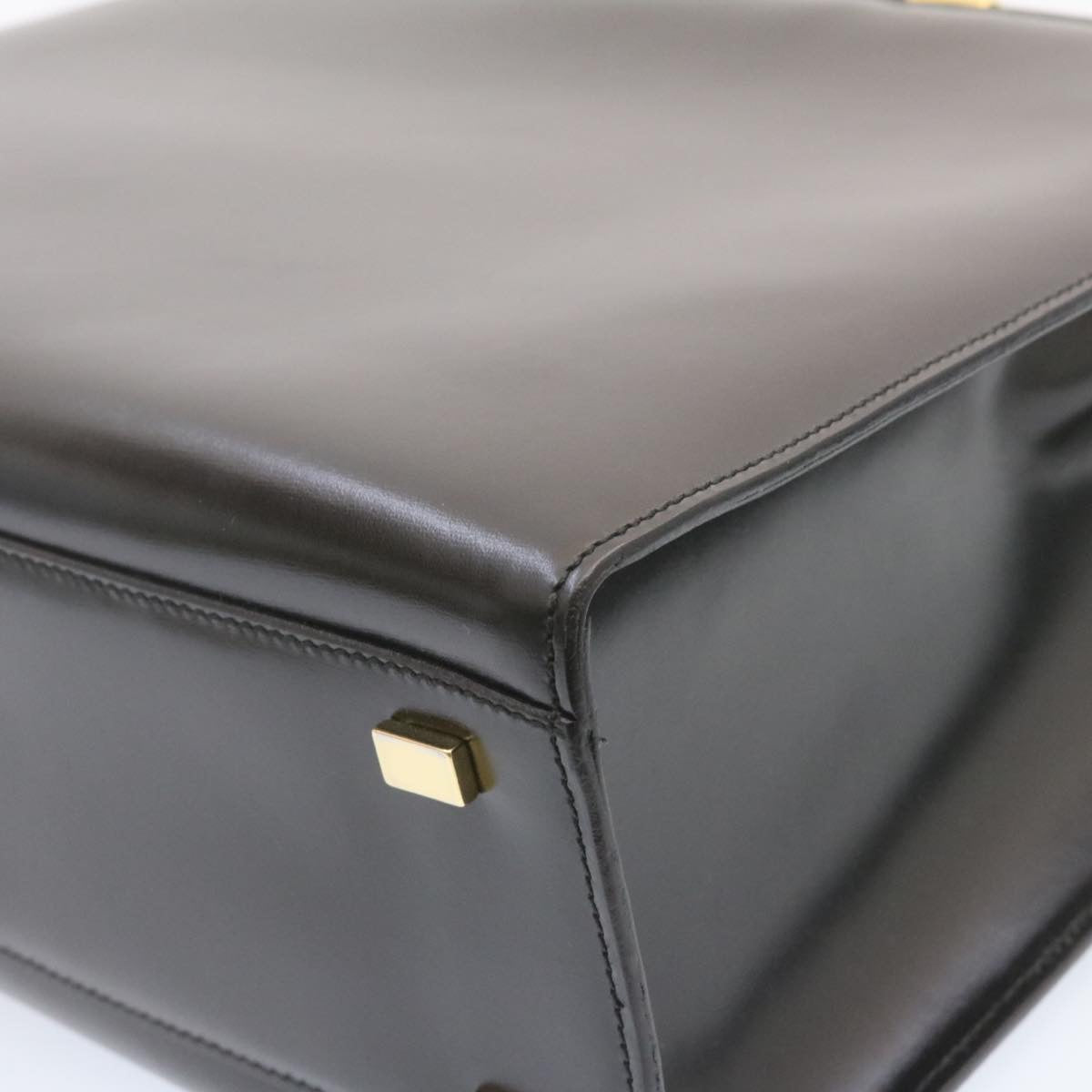 Celine Hand Bag 2way Black Gold Tone  am354b