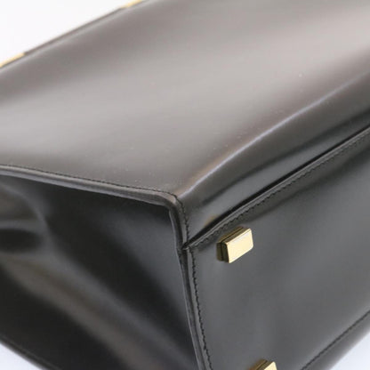 Celine Hand Bag 2way Black Gold Tone  am354b