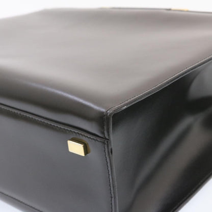 Celine Hand Bag 2way Black Gold Tone  am354b