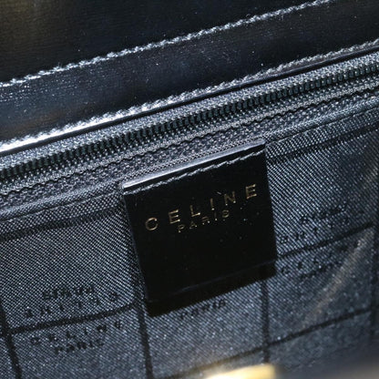 Celine Hand Bag 2way Black Gold Tone  am354b