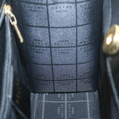 Celine Hand Bag 2way Black Gold Tone  am354b