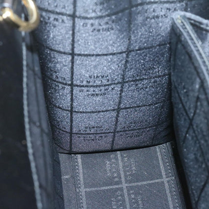 Celine Hand Bag 2way Black Gold Tone  am354b