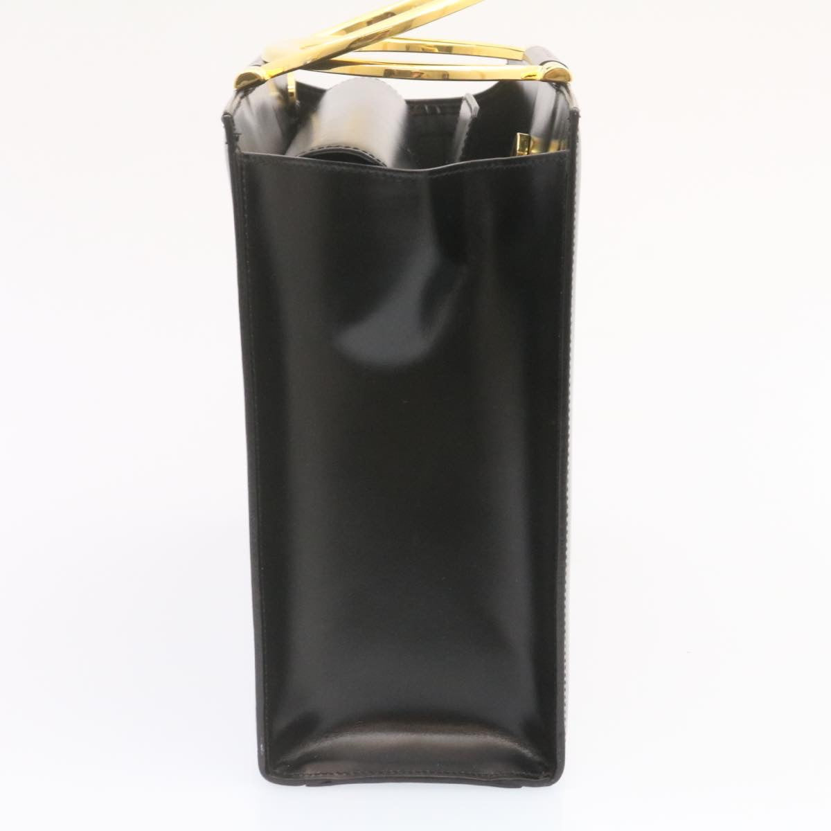 Celine Hand Bag 2way Black Gold Tone  am354b