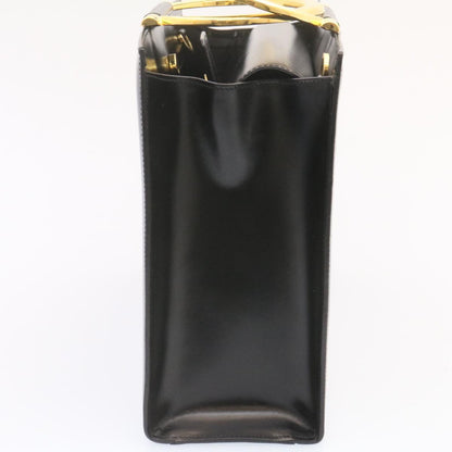 Celine Hand Bag 2way Black Gold Tone  am354b