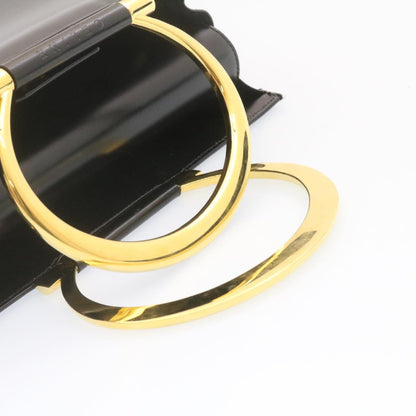 Celine Hand Bag 2way Black Gold Tone  am354b