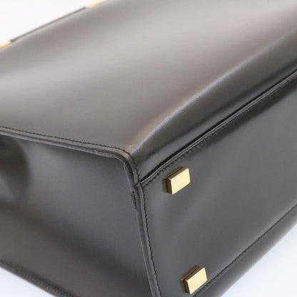 Celine Hand Bag 2way Black Gold Tone  am354b