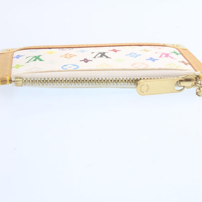 LOUIS VUITTON Monogram Multicolor Pochette Cles Coin Purse White M92655 am443b