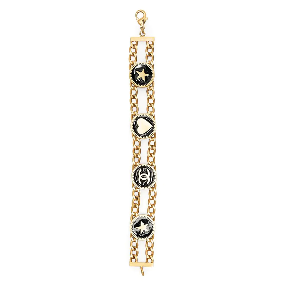 Double Chain Charm Bracelet