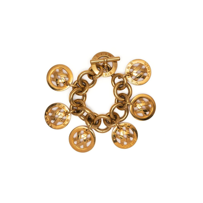 Celine Curb Chain Charm Bracelet