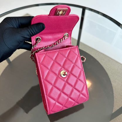 *Brand New, Receipt Full Set* Caviar Phone Holder Chain Shoulder Bag No 29
