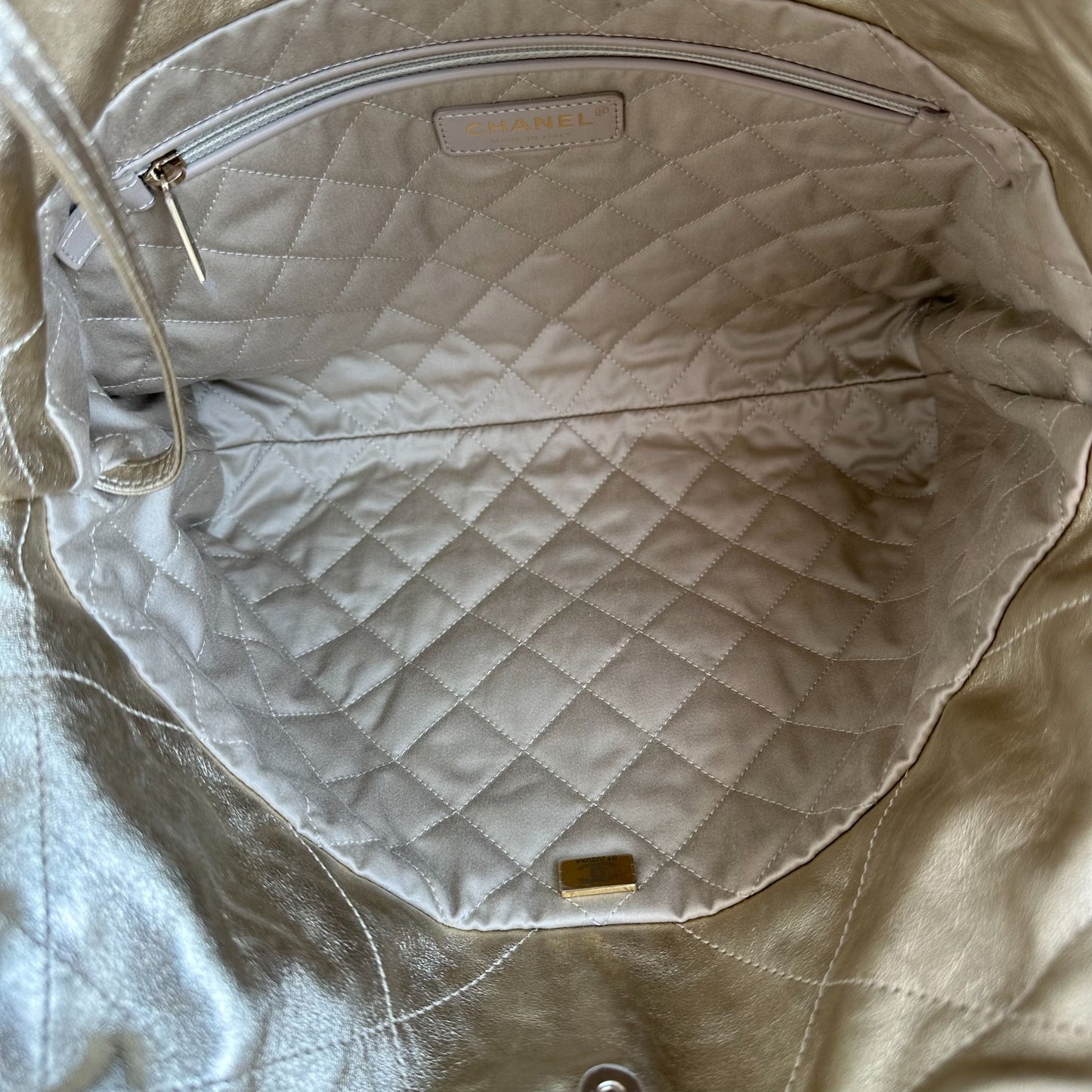 *Brand New, Receipt, Microchip* C22 Small Hobo 22 Bag Gold Calfskin GHW
