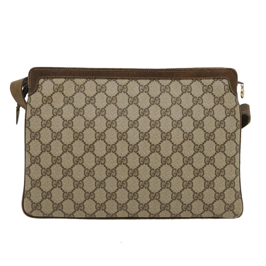 GUCCI Web Sherry Line GG Canvas Shoulder Bag Beige Red Green  bs1024