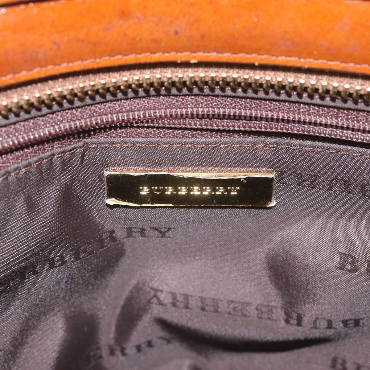 Burberry Nova Check Tote Bag Nylon Beige Auth bs10478