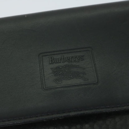BurberrySs Shoulder Bag Leather Black Auth bs10626