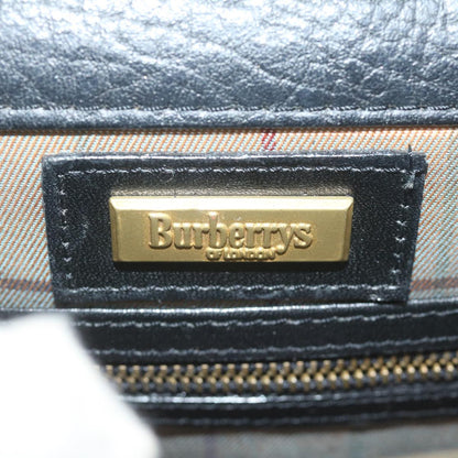 BurberrySs Shoulder Bag Leather Black Auth bs10626