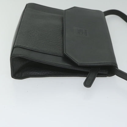 BurberrySs Shoulder Bag Leather Black Auth bs10626