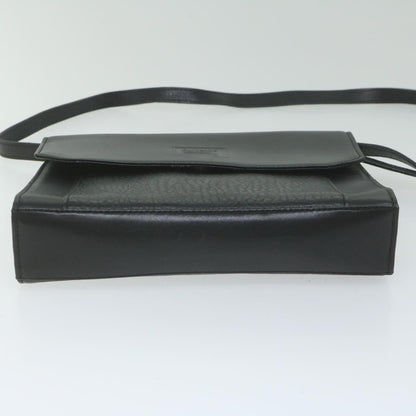 BurberrySs Shoulder Bag Leather Black Auth bs10626