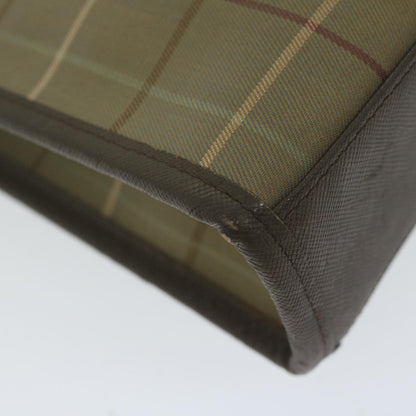 BurberrySs Nova Check Clutch Bag Nylon Canvas Brown Auth bs10776