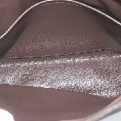 BurberrySs Nova Check Clutch Bag Nylon Canvas Brown Auth bs10776