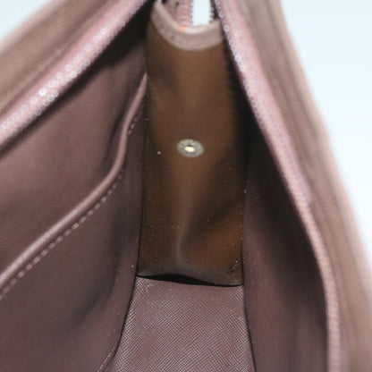 BurberrySs Nova Check Clutch Bag Nylon Canvas Brown Auth bs10776