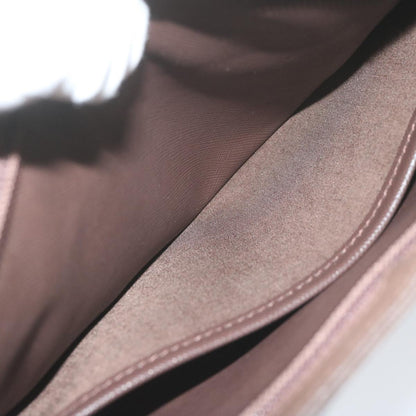 BurberrySs Nova Check Clutch Bag Nylon Canvas Brown Auth bs10776