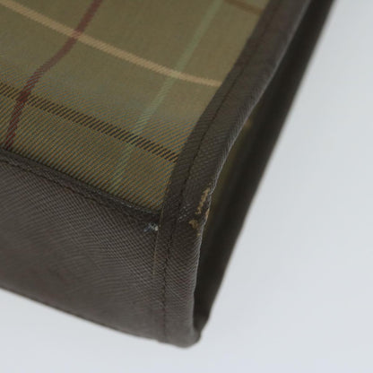 BurberrySs Nova Check Clutch Bag Nylon Canvas Brown Auth bs10776