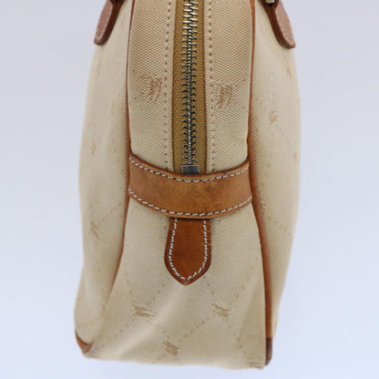 Burberry Blue Label Hand Bag Canvas Beige Auth bs10778