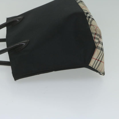 Burberry Blue Label Tote Bag Nylon Black Auth bs10845