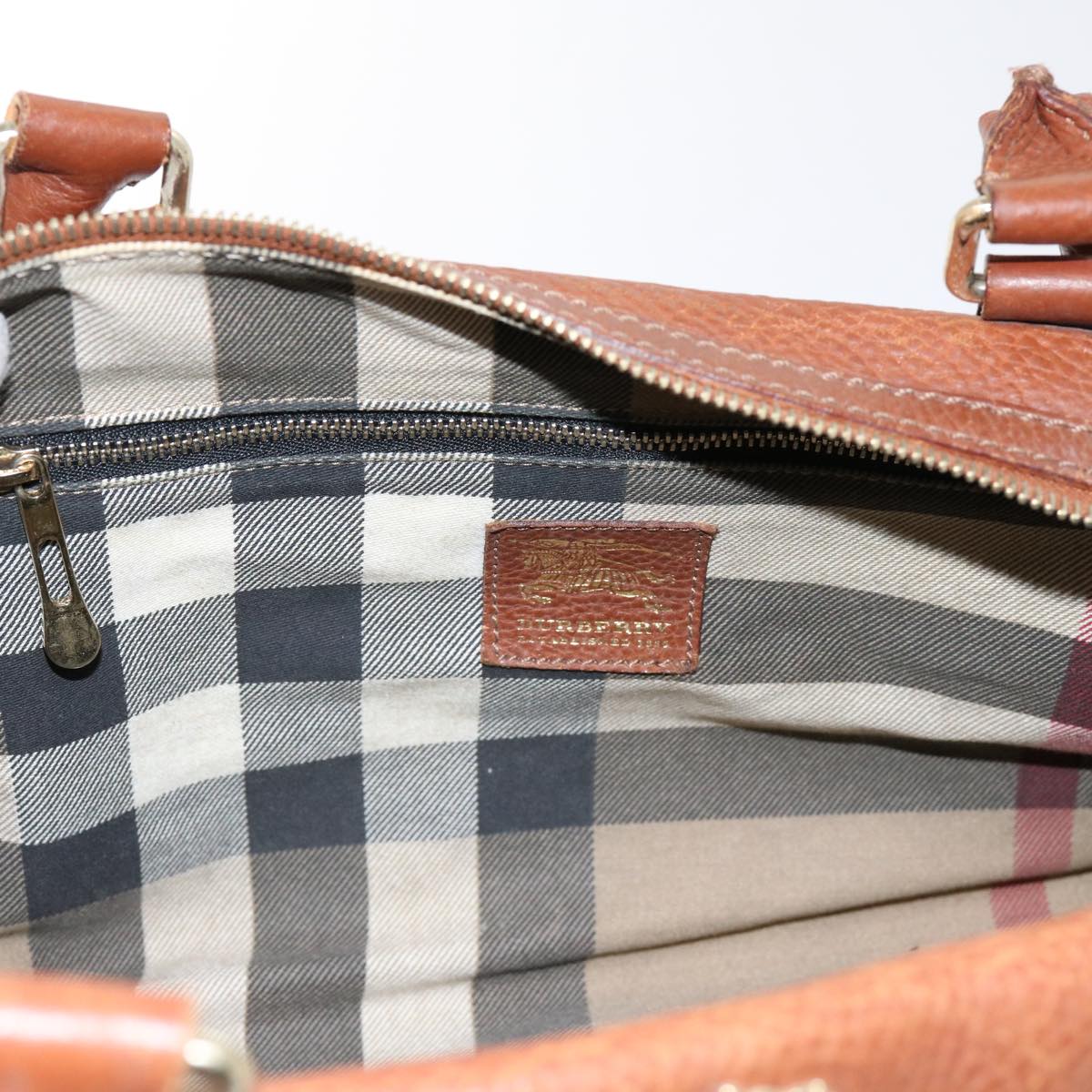 Burberry Shoulder Bag Leather Brown Auth bs11191