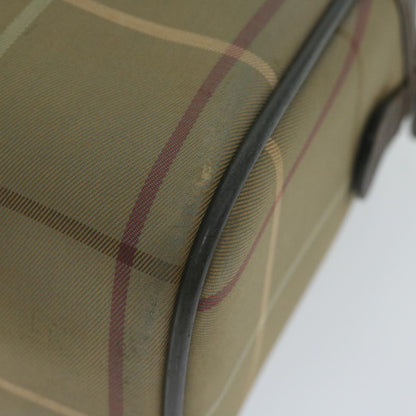 BurberrySs Nova Check Hand Bag Nylon Canvas Brown Auth bs11220