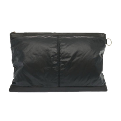 Balenciaga Clutch Bag Leather Nylon Black 273023 Auth bs11228