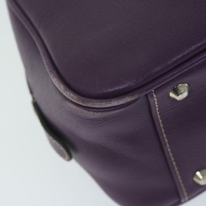 Burberry Shoulder Bag Leather Purple Auth bs11546