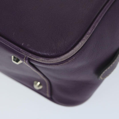 Burberry Shoulder Bag Leather Purple Auth bs11546