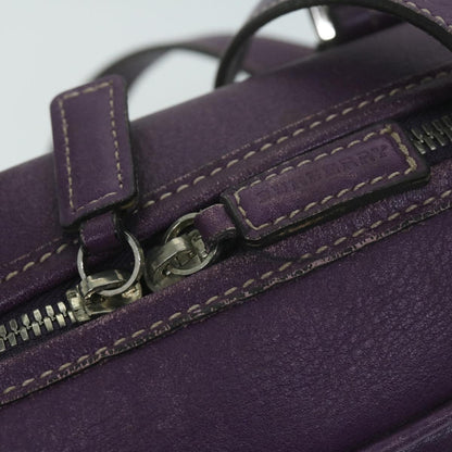 Burberry Shoulder Bag Leather Purple Auth bs11546