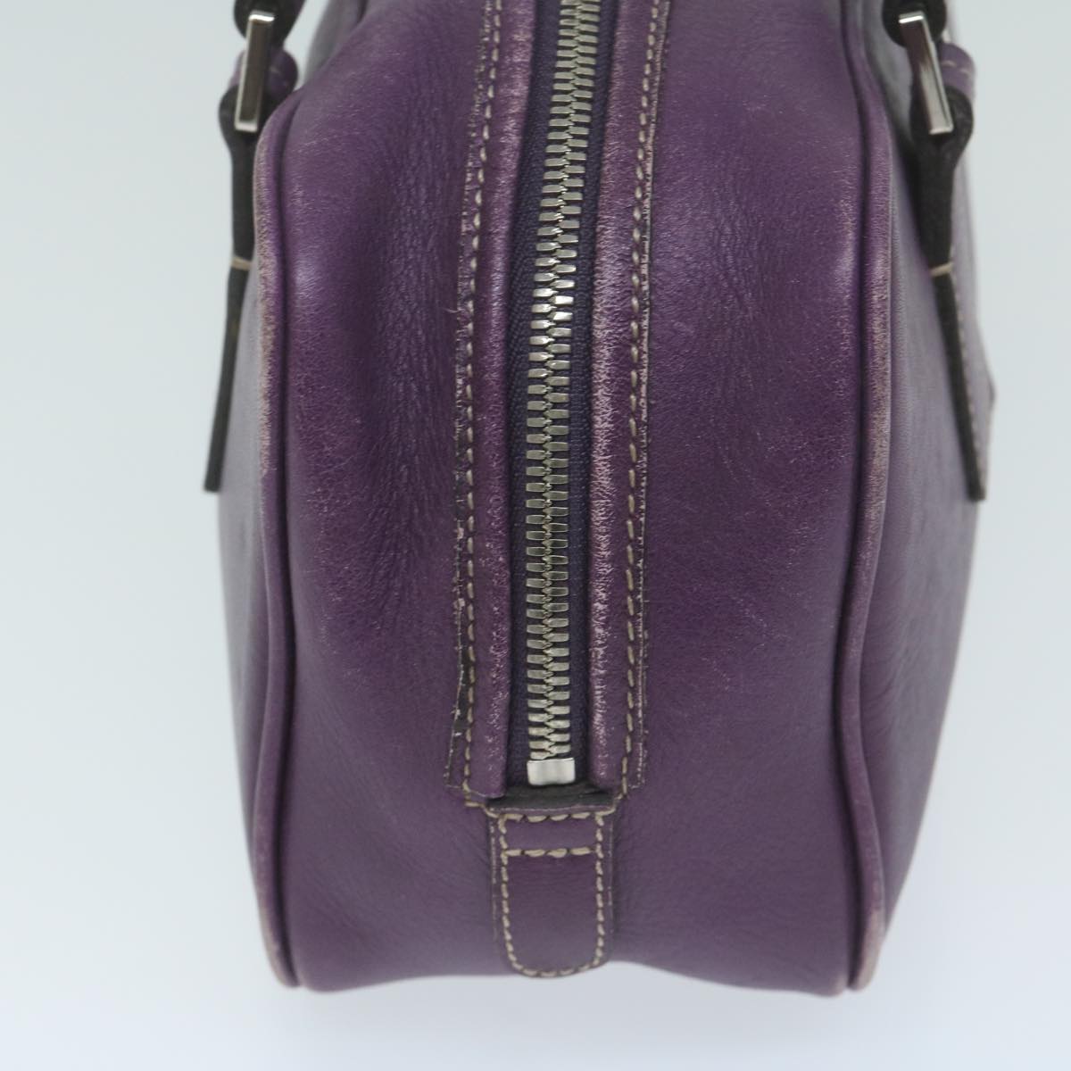 Burberry Shoulder Bag Leather Purple Auth bs11546
