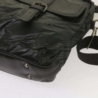 Burberry Shoulder Bag Leather 2Set Brown Black Auth bs11672