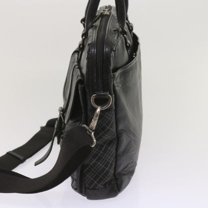 Burberry Shoulder Bag Leather 2Set Brown Black Auth bs11672