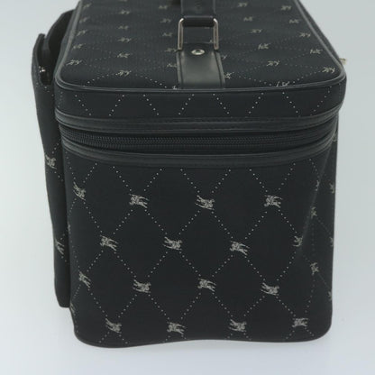 Burberry Blue Label Vanity Hand Bag Canvas Black Auth bs11734