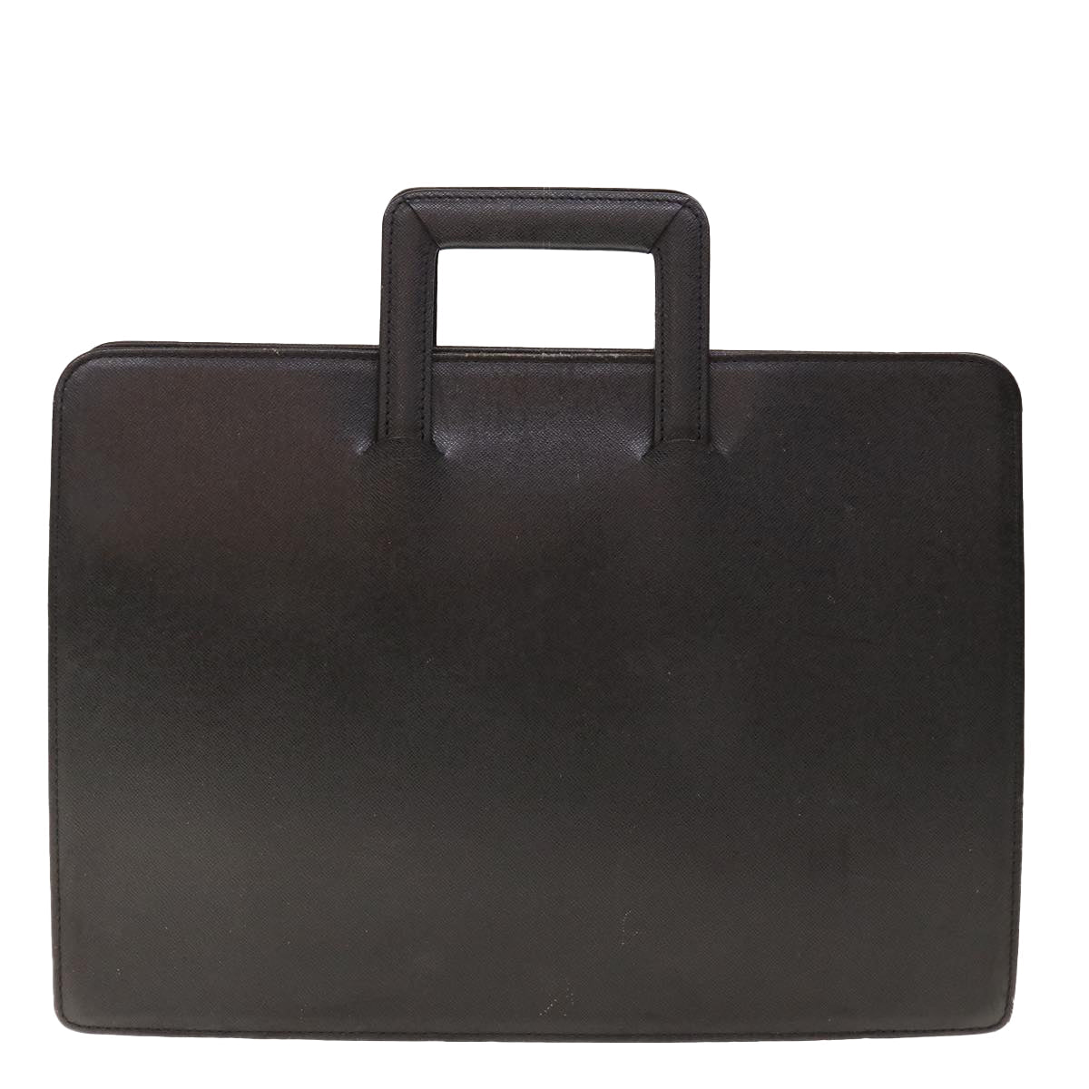 Burberry Hand Bag Leather Black Auth bs11813