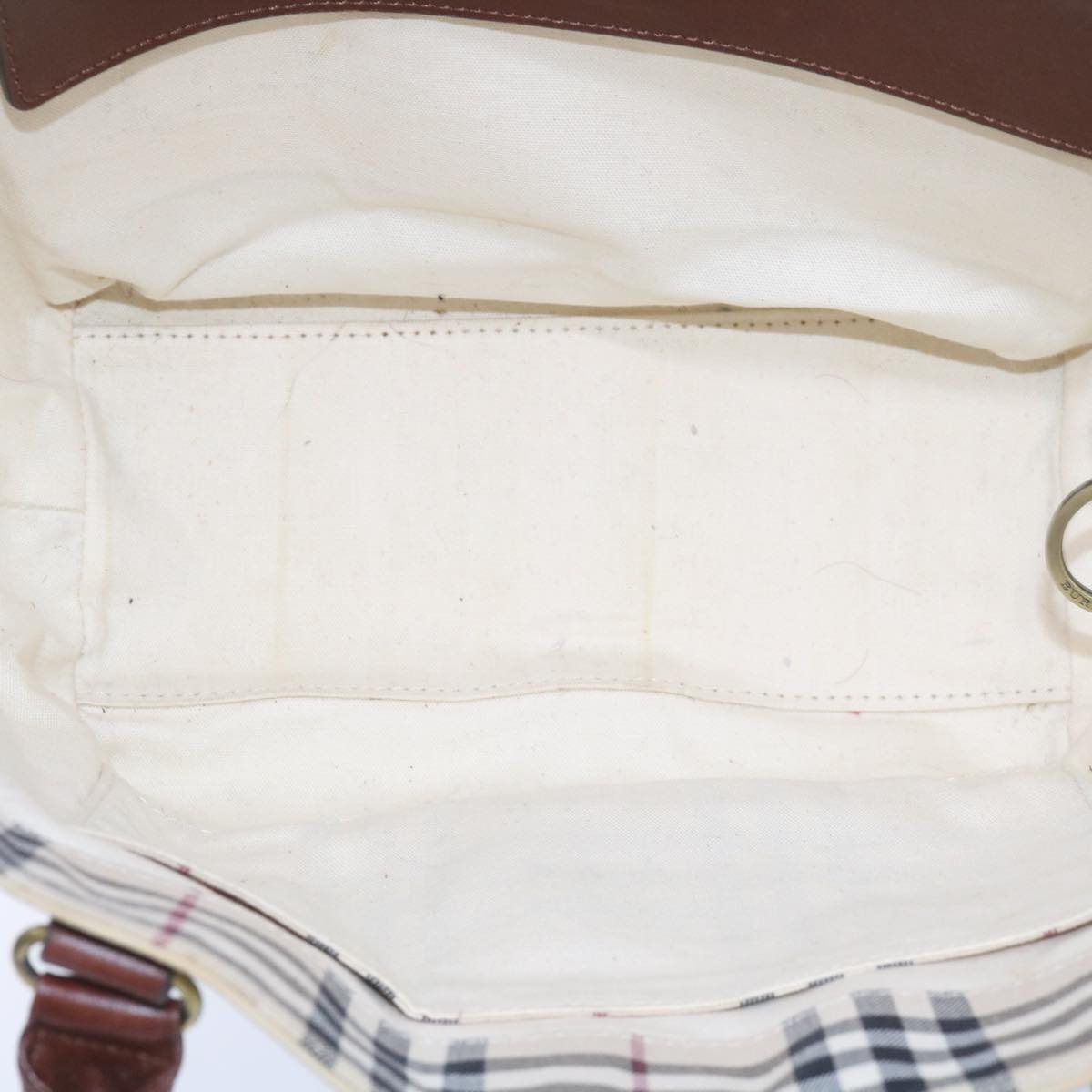 Burberry Tote Bag Canvas Beige Auth bs11831