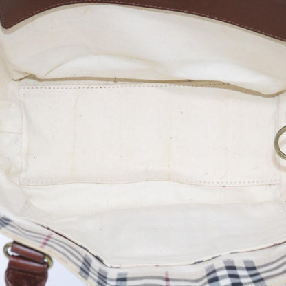 Burberry Tote Bag Canvas Beige Auth bs11831