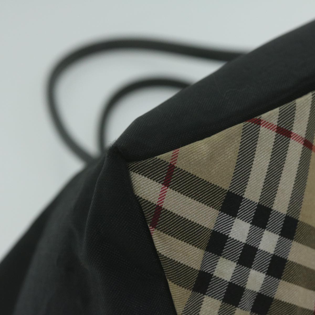 Burberry Tote Bag Nylon Black Auth bs11915