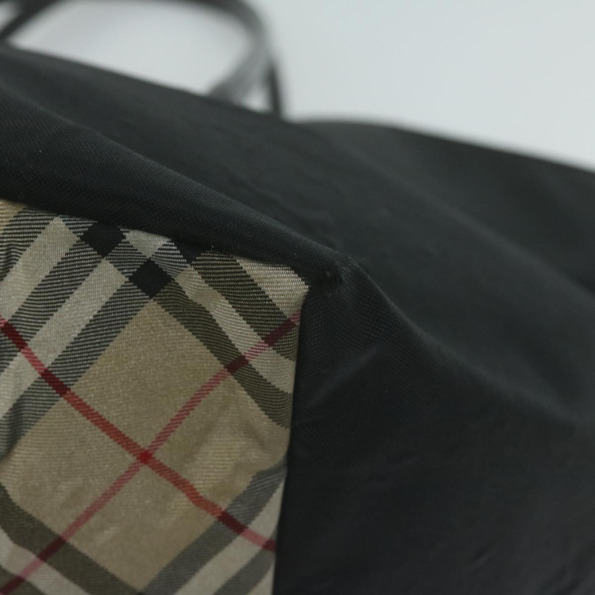 Burberry Tote Bag Nylon Black Auth bs11915
