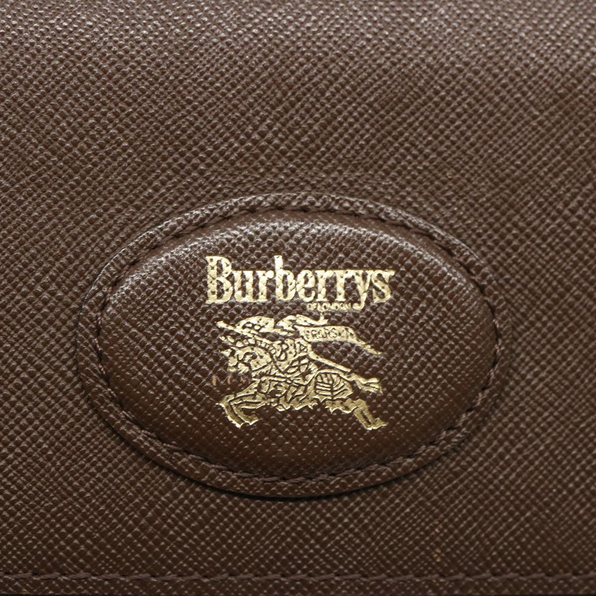 BurberrySs Nova Check Clutch Bag Canvas Beige Brown Auth bs12002